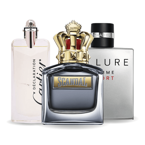 Set di 3 Profumi Allure homme sport, Scandal e Declaration 100ml