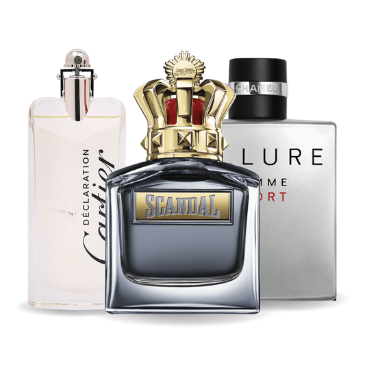 Set di 3 Profumi Allure homme sport, Scandal e Declaration 100ml